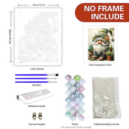 Mosaflare Paint by Numbers Kits for Adults,DIY Gnome Art Craft Oil Painting Set,Home Wall Decor 16"×20"