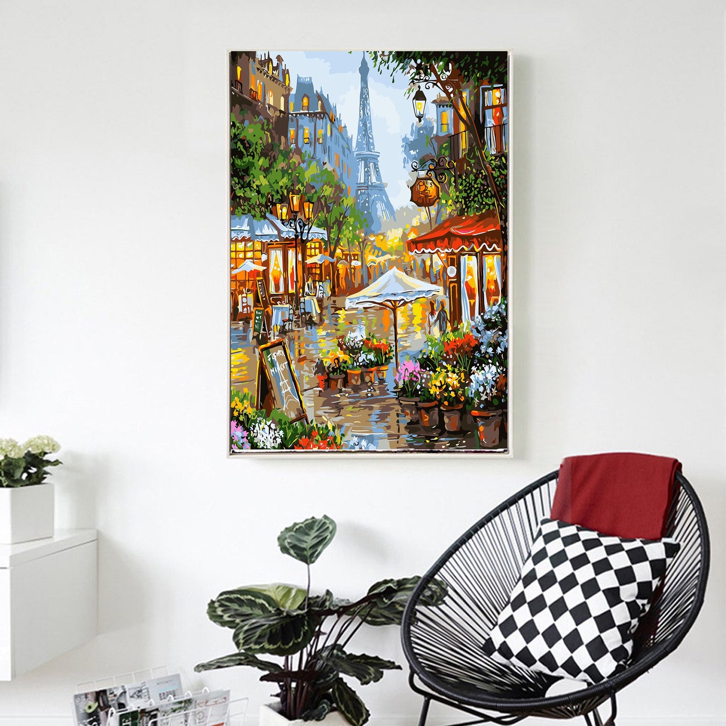 Mosaflare Paint by Numbers Kit for Beginners-British Style,DIY Craft for Adults 16"x20" Canvas