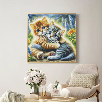 Mosaflare Diamond Painting Kit,Cat Diamond Art,DIY Full Drill,Stress Relief Craft Art and Home Decor 14"×14"