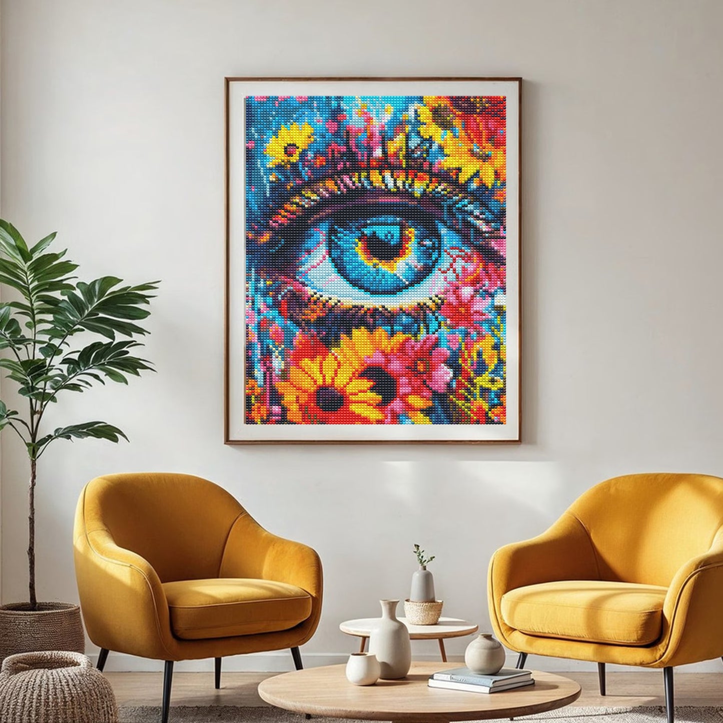 Mosaflare Eye Diamond Art Painting Kits,Art Craft Kits,Full Round Drill,Home Wall and Relaxing 12"×16"