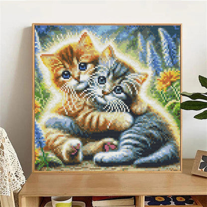 Mosaflare Diamond Painting Kit,Cat Diamond Art,DIY Full Drill,Stress Relief Craft Art and Home Decor 14"×14"