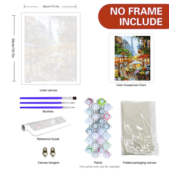 Mosaflare Paint by Numbers Kit for Beginners-British Style,DIY Craft for Adults 16"x20" Canvas