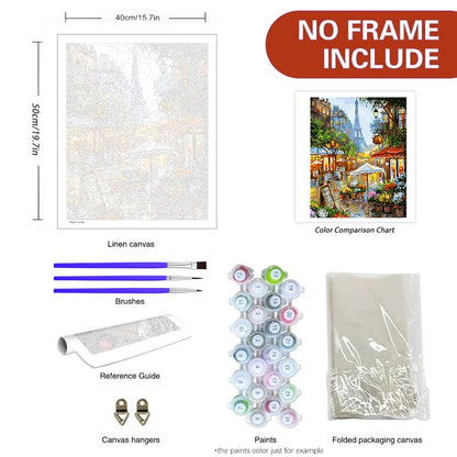 Mosaflare Paint by Numbers Kit for Beginners-British Style,DIY Craft for Adults 16"x20" Canvas