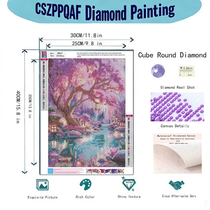 CSZPPQAF 5D Diamond Art for Adults Beginners-Ancient Tree,Full Round Drill Diamond Painting Kits, Relaxing Craft & Wall Decor
