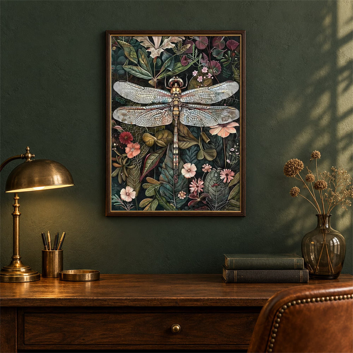 Mosaflare Dragonfly Diamond Painting Kits,Full Round Drill Diamond Art Kit for Adults,Home Wall and Relaxing Art Craft