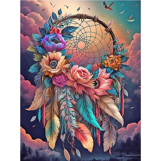 CSZPPQAF Diamond Painting Kits-Dream Catchers,Full Round Drill Diamond Art kits, Relaxing Craft 11.8"×15.8"
