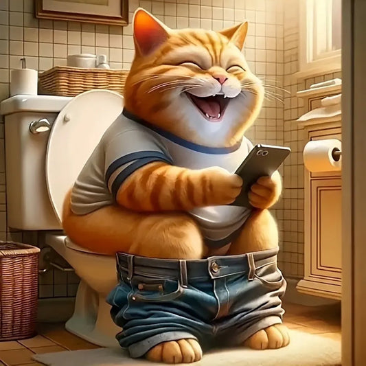 CSZPPQAF 5D DIY Diamond Art Kits for Adults Beginners,Cat Diamond Dots Art,Home Wall Decor 13.8x13.8inches.