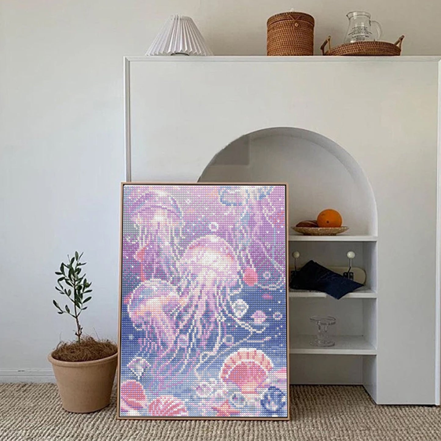 CSZPPQAF Diamond Painting for Adults-Jellyfish,Full Round Drill Diamond Art Kits, Relaxing Craft & Wall Decor