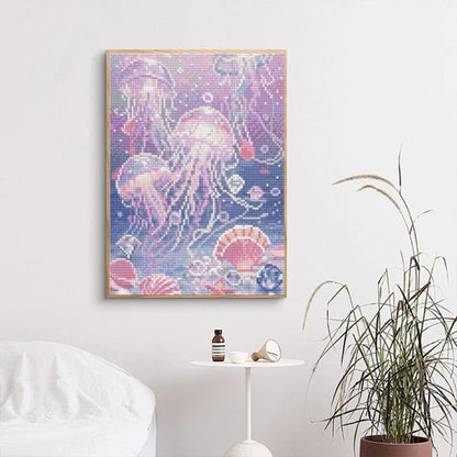 CSZPPQAF Diamond Painting for Adults-Jellyfish,Full Round Drill Diamond Art Kits, Relaxing Craft & Wall Decor