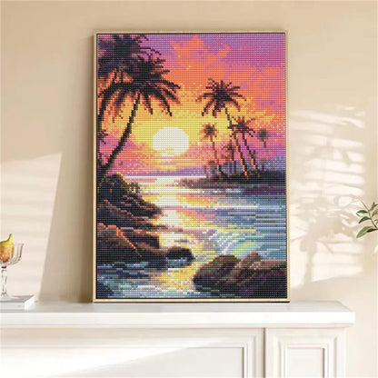 Mosaflare Beach Diamond Painting Kit,DIY Full Drill Waves Diamond Art,Stress Relief Craft Art and Home Decor 12"×16"