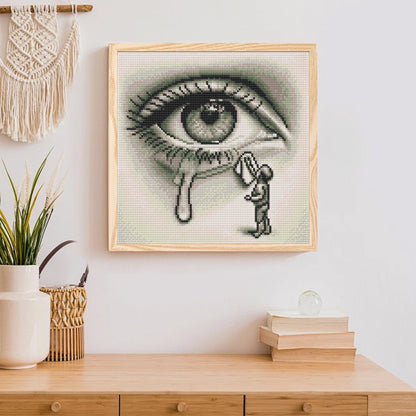 CSZPPQAF Diamond Painting for Adults-Eyes,Full Round Drill Diamond Art Kits, Relaxing Craft & Wall Decor