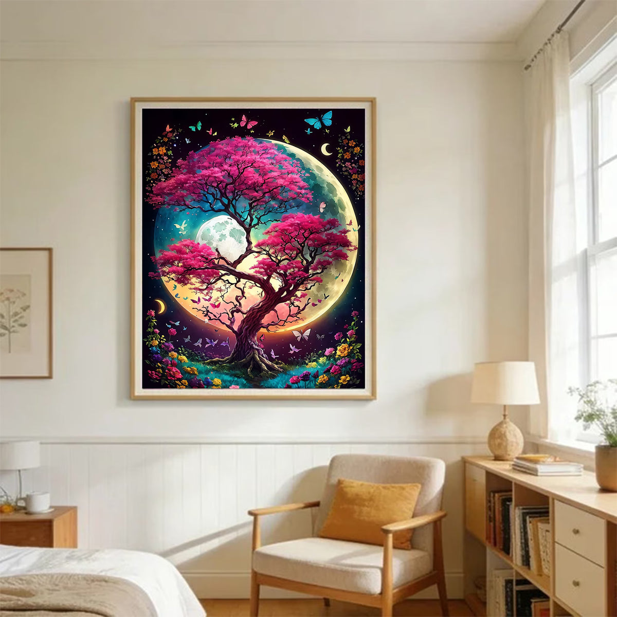 CSZPPQAF Diamond Art Kit,Life Tree Diamond Painting Kits for Beginners,Full Round Drill,Home Wall 11.8"*15.8"