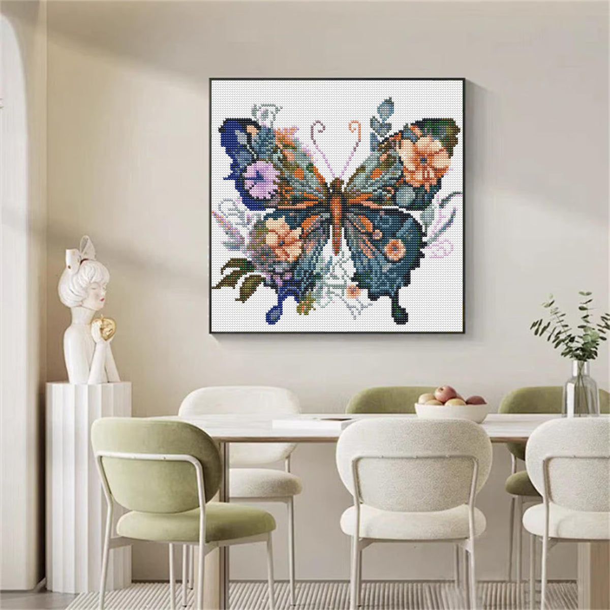 Mosaflare Butterfly Diamond Painting Kit,DIY Full Drill Insects Diamond Art,Stress Relief Craft Art and Home Decor 14"×14"