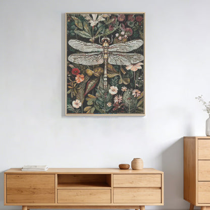 Mosaflare Dragonfly Diamond Painting Kits,Full Round Drill Diamond Art Kit for Adults,Home Wall and Relaxing Art Craft