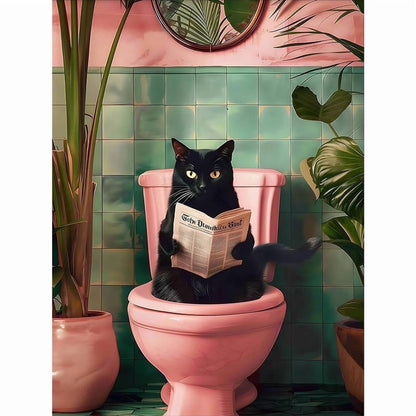CSZPPQAF Diamond Art Painting Kits for Adults Cat DIY Full Round 5D Diamond Drill Kit 11.8" × 15.8"