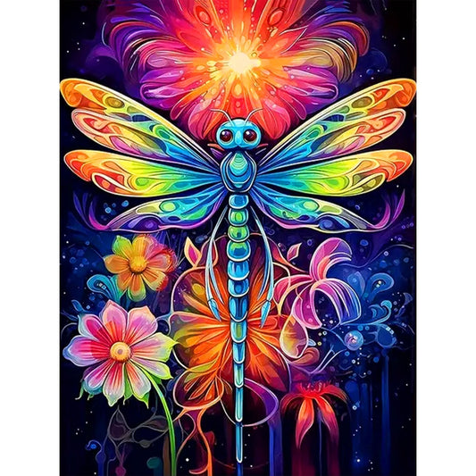 CSZPPQAF Diamond Art Kit,Dragonfly Diamond Painting Kits for Beginners,Full Round Drill,Home Wall 11.8"*15.8"