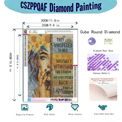 CSZPPQAF Diamond Painting Kits for Adults-Women's Power,Full Round Drill Diamond Art kits, Relaxing Craft & Home Wall Decor