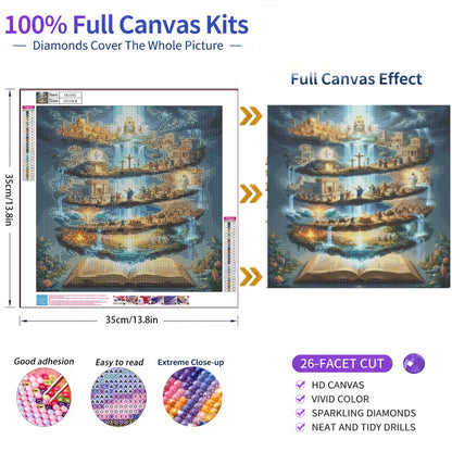 Mosaflare Jesus Diamond Art Painting Kits,Art Craft Kits,Full Round Drill,Home Wall and Relaxing 14×14 inch