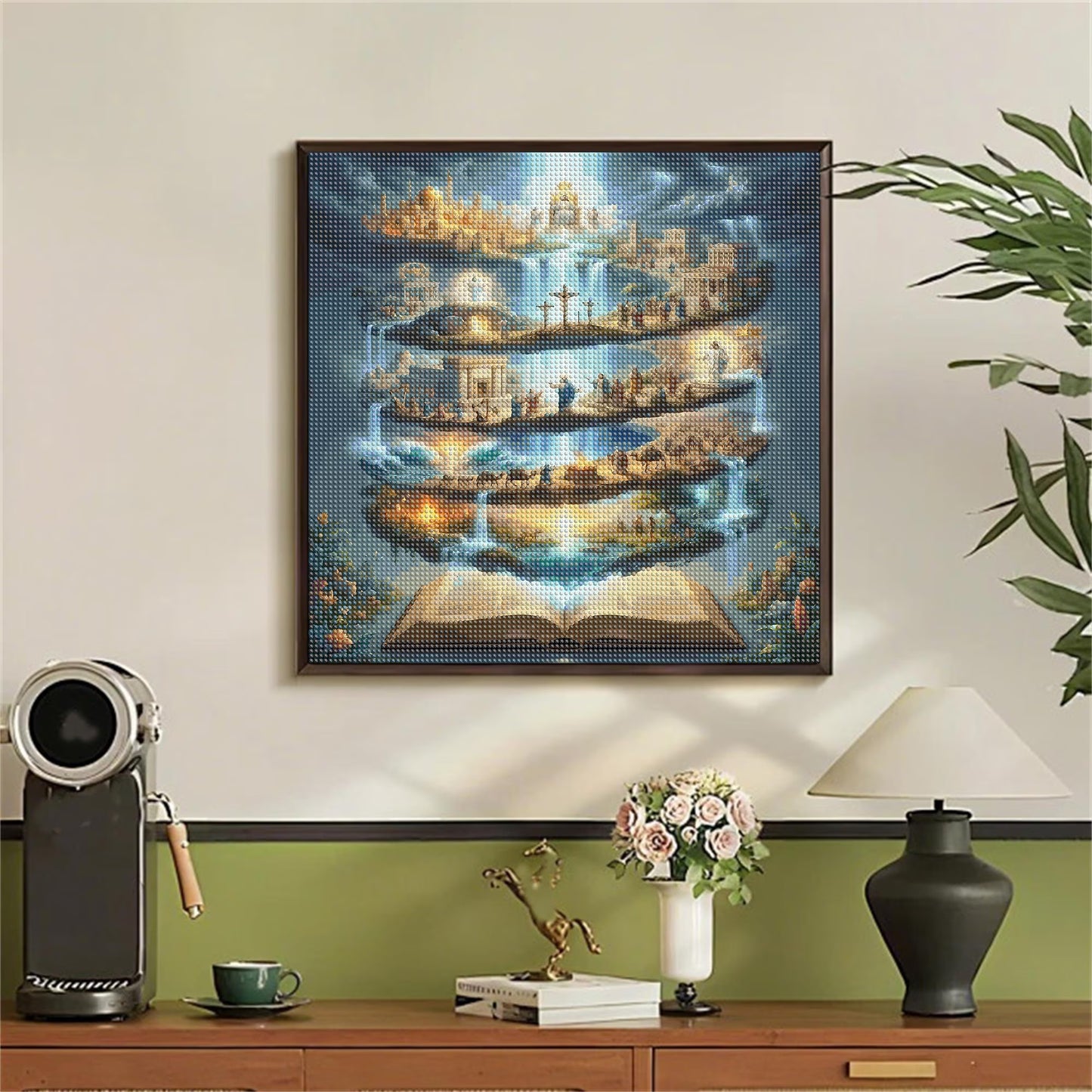 Mosaflare Jesus Diamond Art Painting Kits,Art Craft Kits,Full Round Drill,Home Wall and Relaxing 14×14 inch