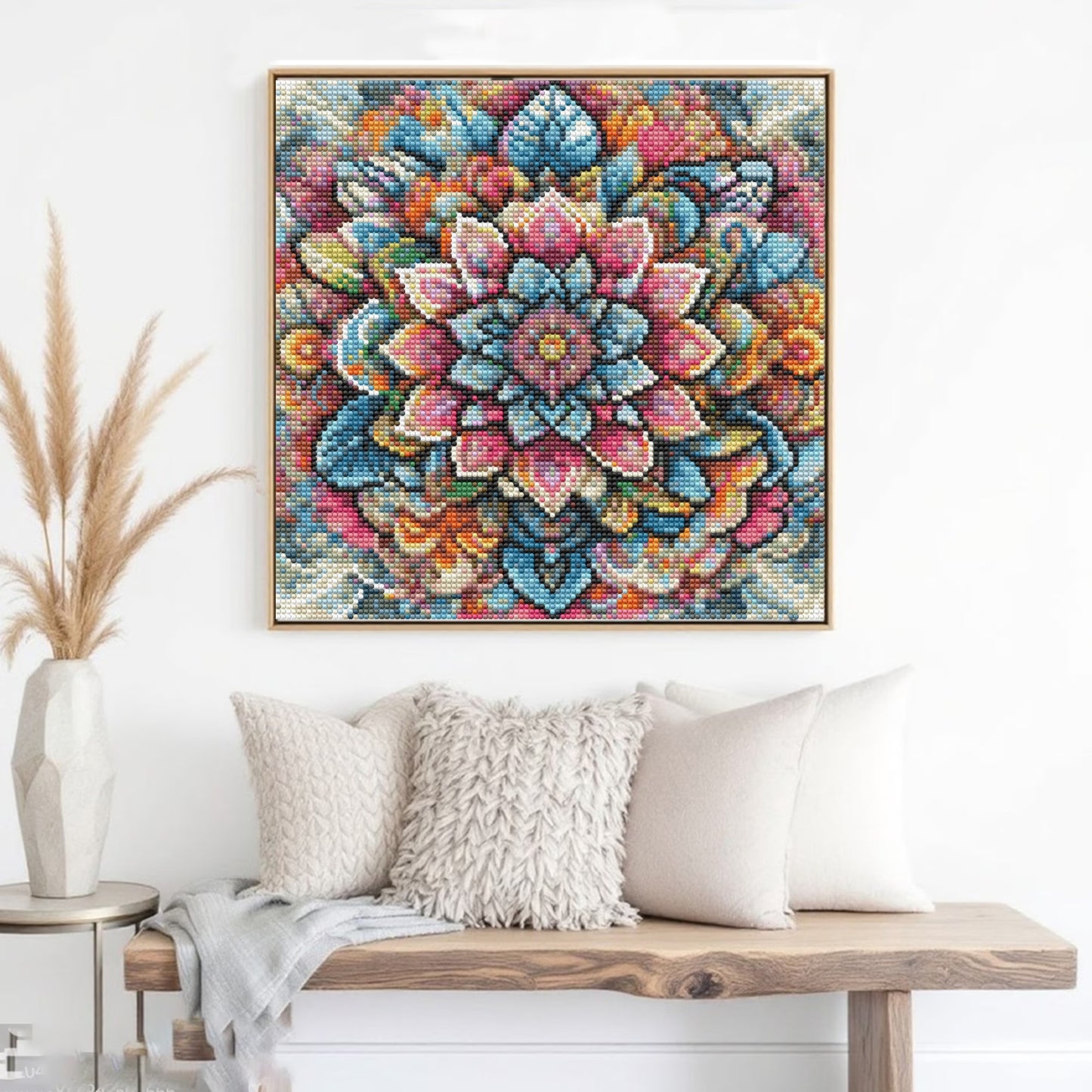 CSZPPQAF Diamond Painting Kits for Adults 13.8×13.8 in,Hundred Flowers 5D DIY Diamond Art Kit for Home Wall Decor