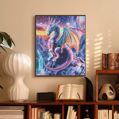 CSZPPQAF Dragon Diamond Painting Kits for Adults, Full Drill Round Diamond Art Craft,11.8"×15.8"