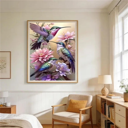 CSZPPQAF 5D Diamond Art for Adults Beginners-Hummingbird,Full Round Drill Diamond Painting Kits, Relaxing Craft & Wall Decor