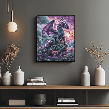 CSZPPQAF Dragon Diamond Painting Kits for Adults, Full Drill Round Diamond Art Craft,11.8"×15.8"