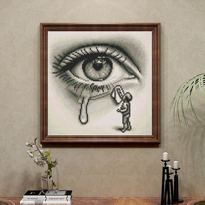 CSZPPQAF Diamond Painting for Adults-Eyes,Full Round Drill Diamond Art Kits, Relaxing Craft & Wall Decor