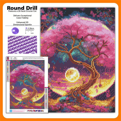 CSZPPQAF Diamond Painting Kits for Beginners-Lucky Tree,Full Round Drill Diamond Art kits,Relaxing Craft & Home Wall Decor