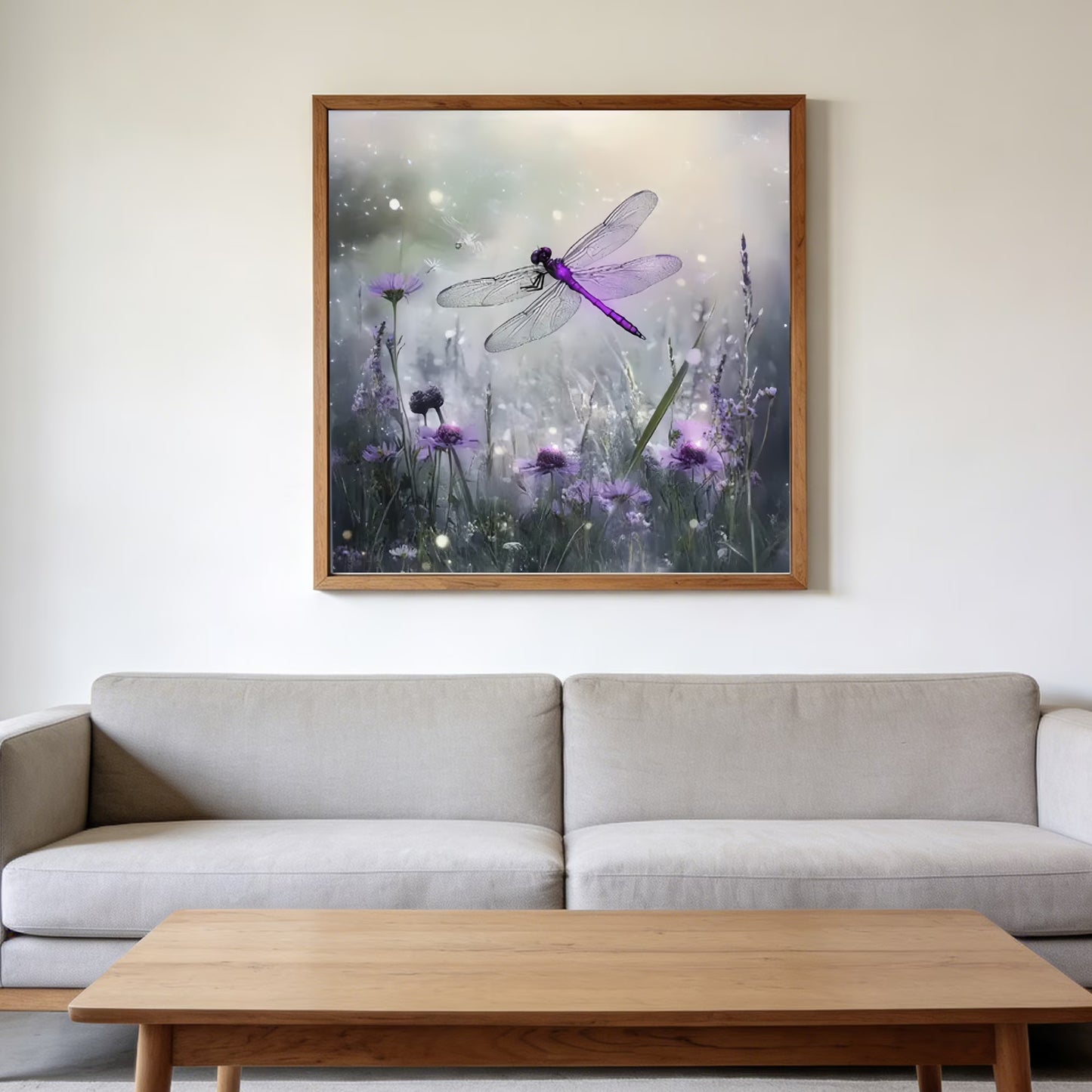CSZPPQAF Diamond Painting Kits-Dragonfly Craft Art ,Full Round Drill Diamond Art,Home Wall Decor 13.8"×13.8"