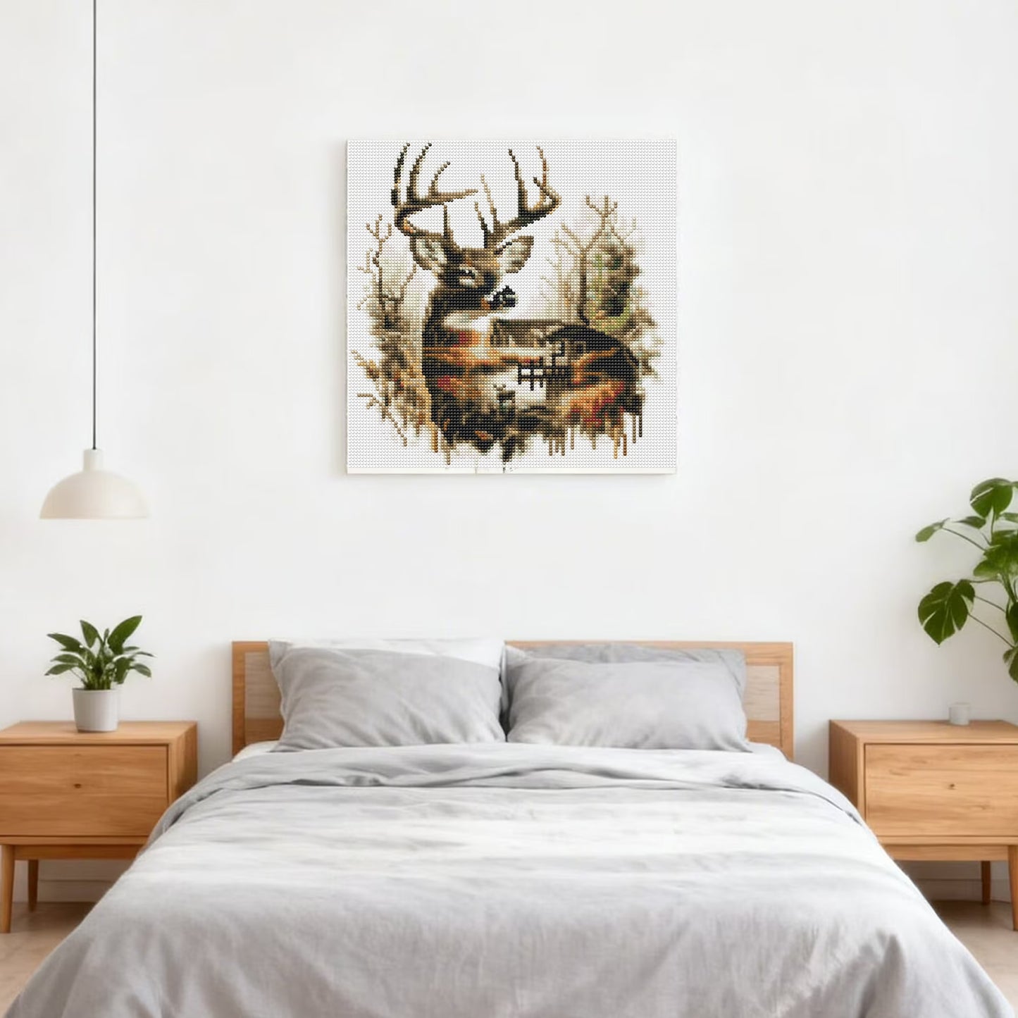 CSZPPQAF Diamond Painting Kits for Adults Unisex,13.8×13.8 in Moose Lodge 5D DIY Diamond Art Kit for Home Wall Decor