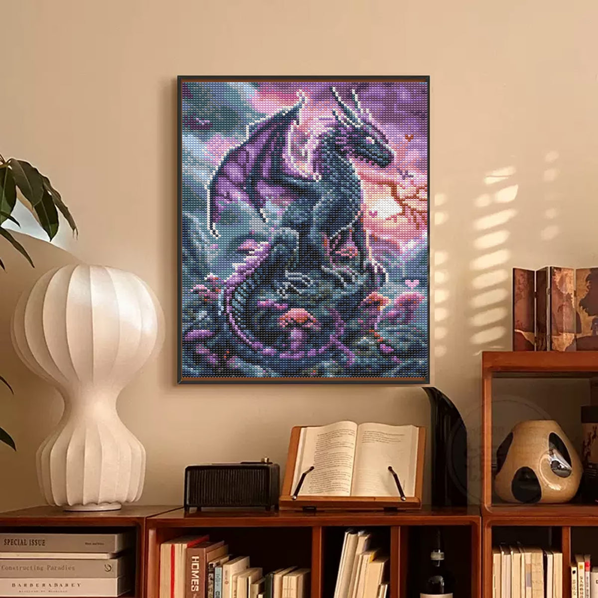 CSZPPQAF Dragon Diamond Painting Kits for Adults, Full Drill Round Diamond Art Craft,11.8"×15.8"
