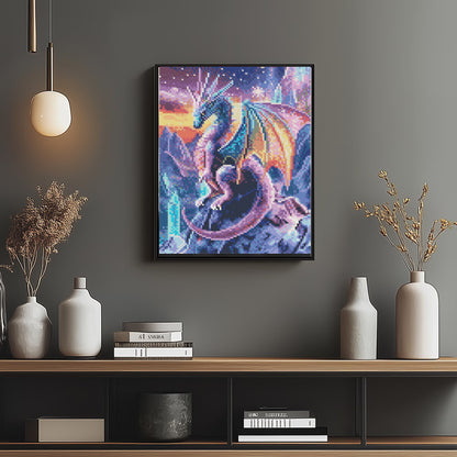 CSZPPQAF Dragon Diamond Painting Kits for Adults, Full Drill Round Diamond Art Craft,11.8"×15.8"