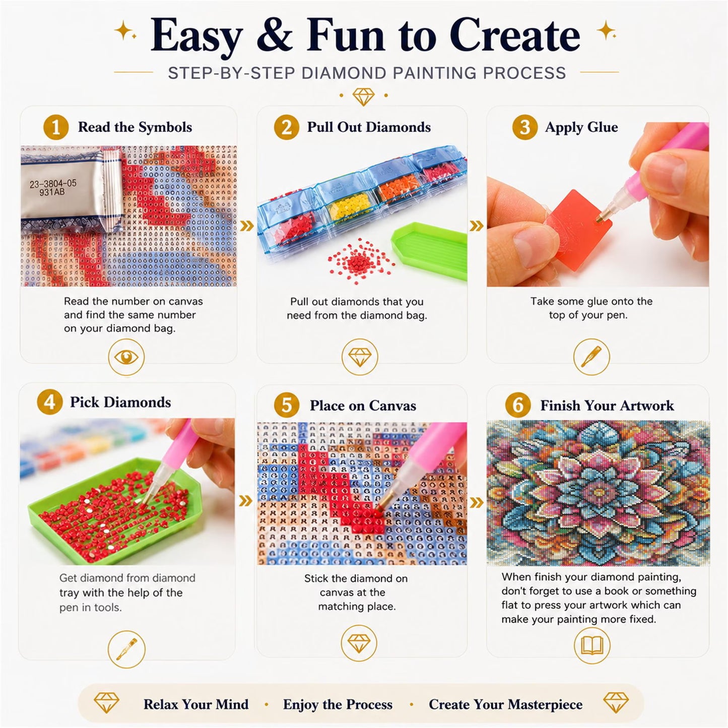 CSZPPQAF Diamond Painting Kits for Adults 13.8×13.8 in,Hundred Flowers 5D DIY Diamond Art Kit for Home Wall Decor