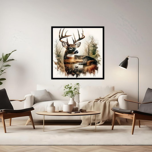 JYXSJYYD 5D DIY Deer Diamond Art Kits for Adults,Diamond Paintings Kits for Beginners,Paint By Diamonds Dot Full Drill Gem Art Crafts,Home Wall Decoration 13.8x13.8 Inches.