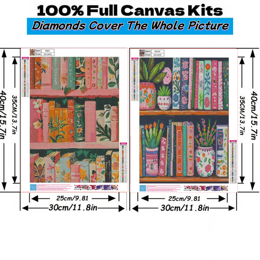 Mosaflare Diamond Art Painting kits,2-Pack Book Art Craft kits,Full Round Drill,Home Wall and Relaxing 12"*16"