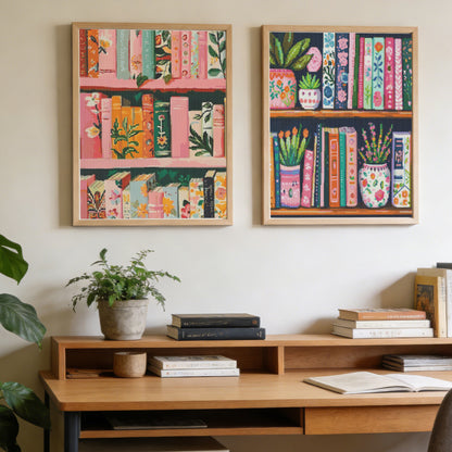 Mosaflare Diamond Art Painting Kits,2-Pack Book Art Craft Kits,Full Round Drill,Home Wall and Relaxing 12"*16"